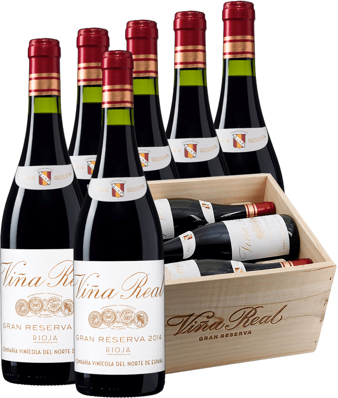 Vina Real Gran Reserva Rioja DOCa 2014 (6 Flaschen in Original-Holzkiste)